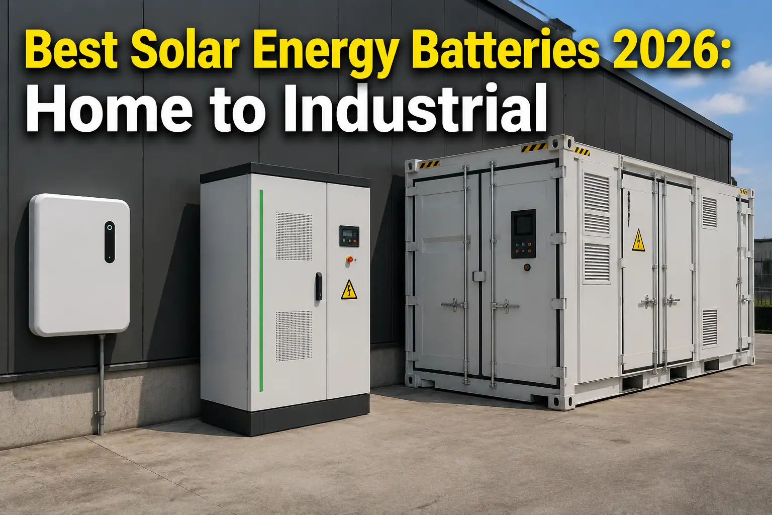 Best Solar Energy Batteries 2026: Home to Industrial