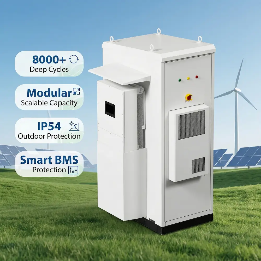 KUNETIC K-eBank 50kW 120kWh outdoor C&I energy storage cabinet front view