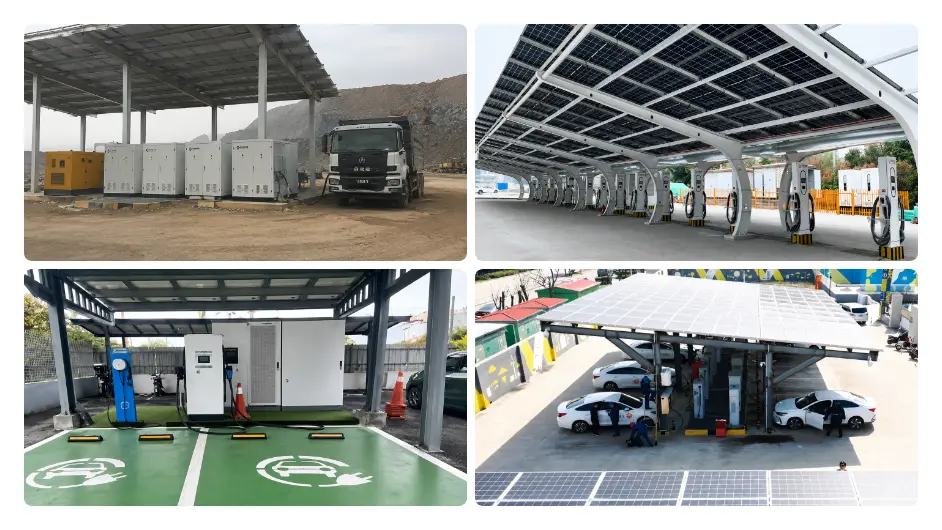 KUNETIC solar EV charging station projects in commercial and industrial applications